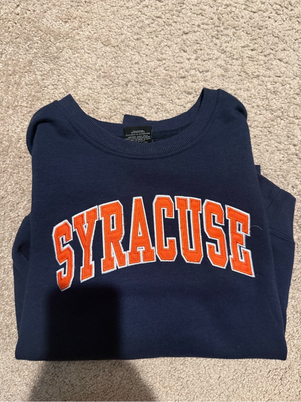 Women’s Syracuse Crewneck Sweatshirt with Orange Lettering